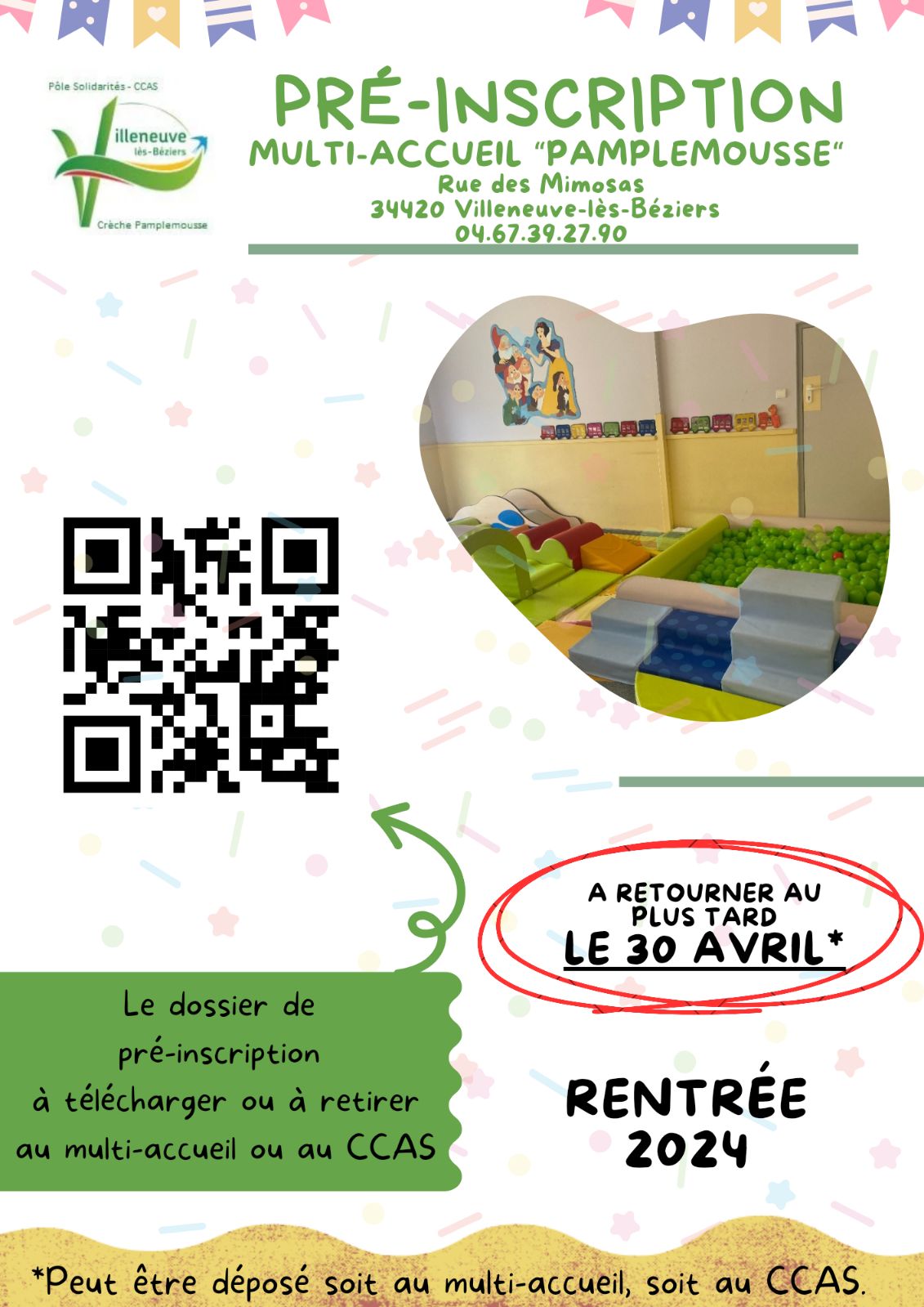 Crèche: start voorinschrijving