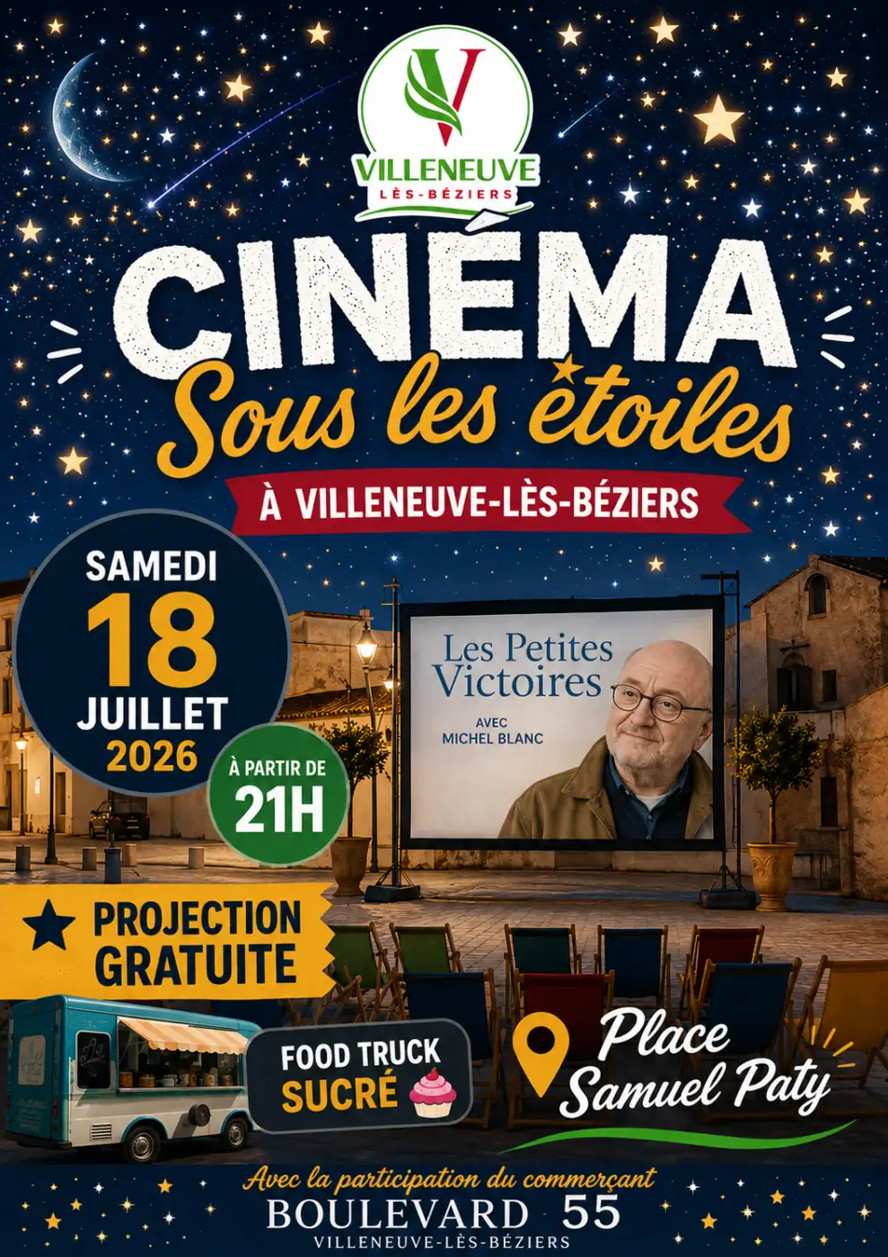 Une séance de cinéma sous les étoiles