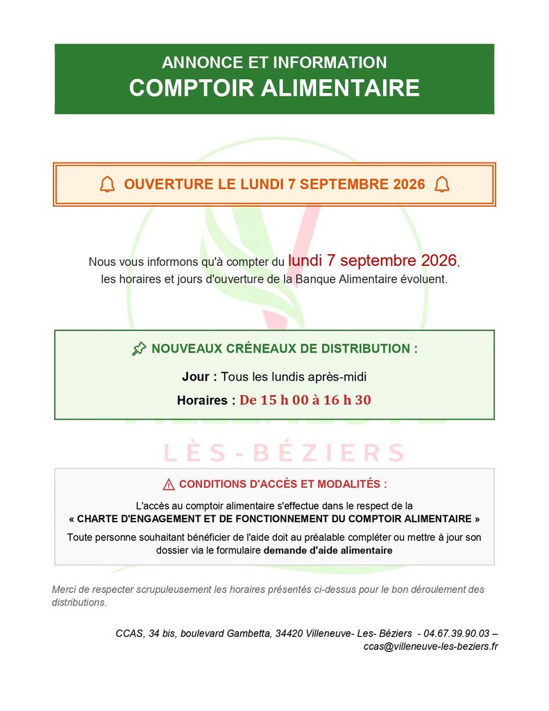 Communiqué du CCAS